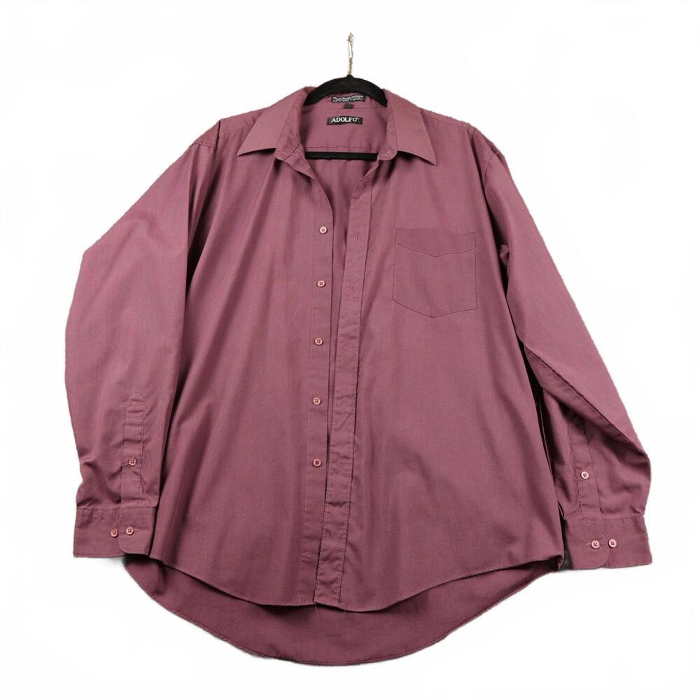 Adolfo - Single‎ Needle Tailoring Men's 34/35 Button Shirt